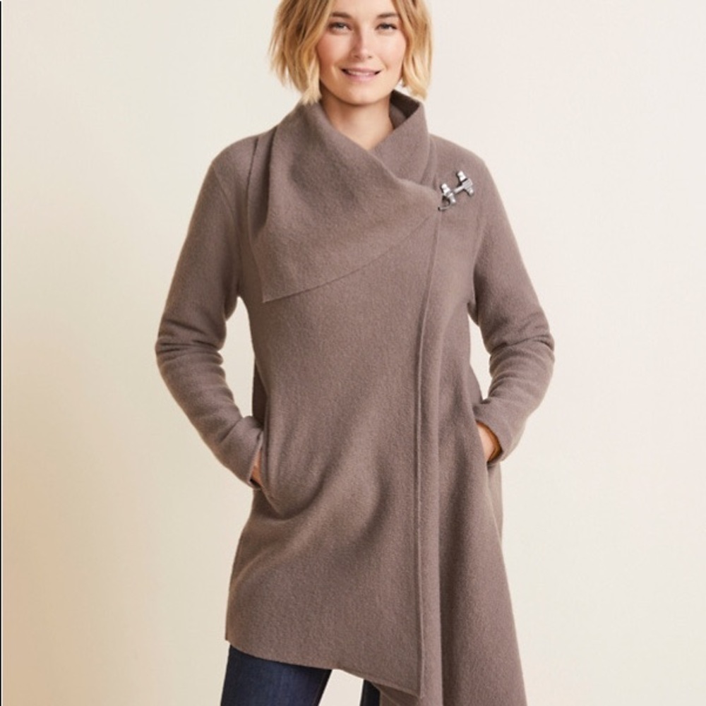 NWT Garnet Hill Asymmetrical Wool Coat